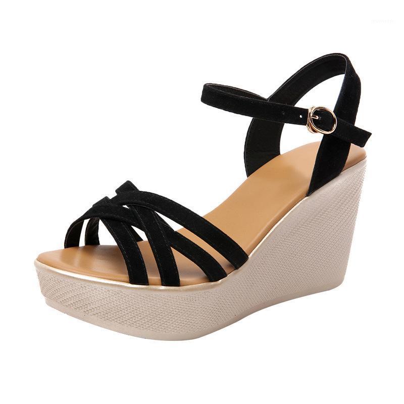 Fashion Wedges Sandals Ladies Shoes Summer 2021 Casual Beach Sandals Platform High Heels Women Office Shoe1, Beige