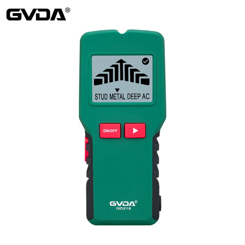 GVDA Metal Detector Backlit AC Wood Finder Moisture Meter Cable Wires Depth Tracker Undeground Sturs Wall Scanner LCD HD Display
GVDA Metal Detector Backlit AC Wood Finder Moisture Meter Cable Wires Depth Tracker Undeground Sturs Wall Scanner LCD HD Display