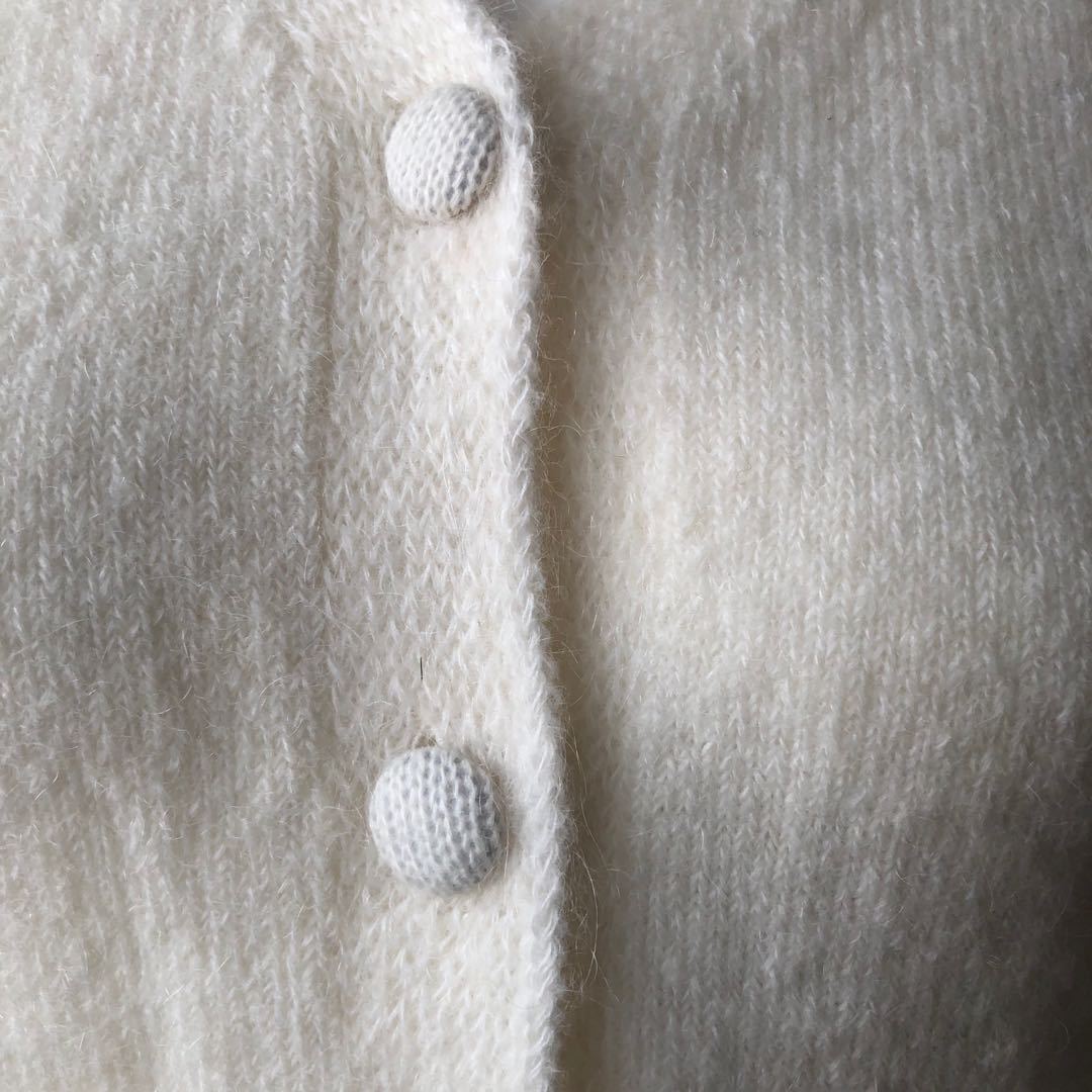 Women Sweater Early Spring New Puff Sleeve Short Sleeve Knit Mohair Sweater Cardigan 201017