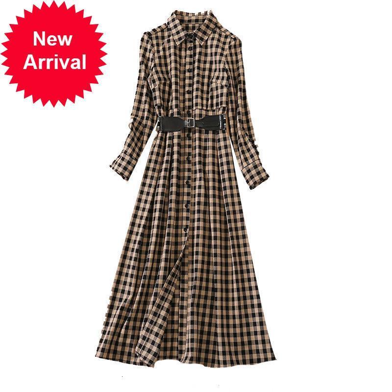 New Female 2021 Vintage Fall Thin Winter Lapel Sleeve Plaid Print Party Belt Dress Long Clothing Design Track 48DI, Blue
New Female 2021 Vintage Fall Thin Winter Lapel Sleeve Plaid Print Party Belt Dress Long Clothing Design Track 48DI, Blue