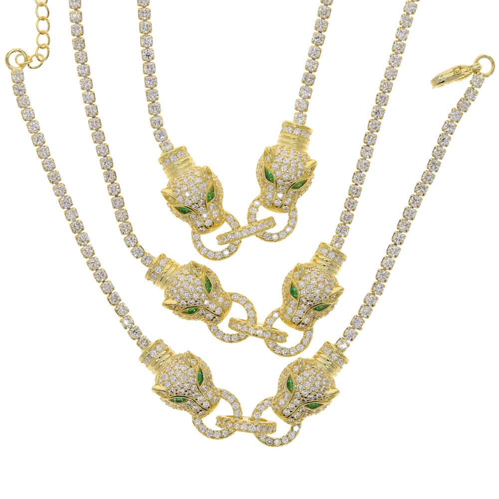 Iced out Hip hop bling micro pave cz women jewelry Fox Animal Bracelet Zirconia Jewelry Gold Color Tennis Bracelets Drop Shipping 15+4cm