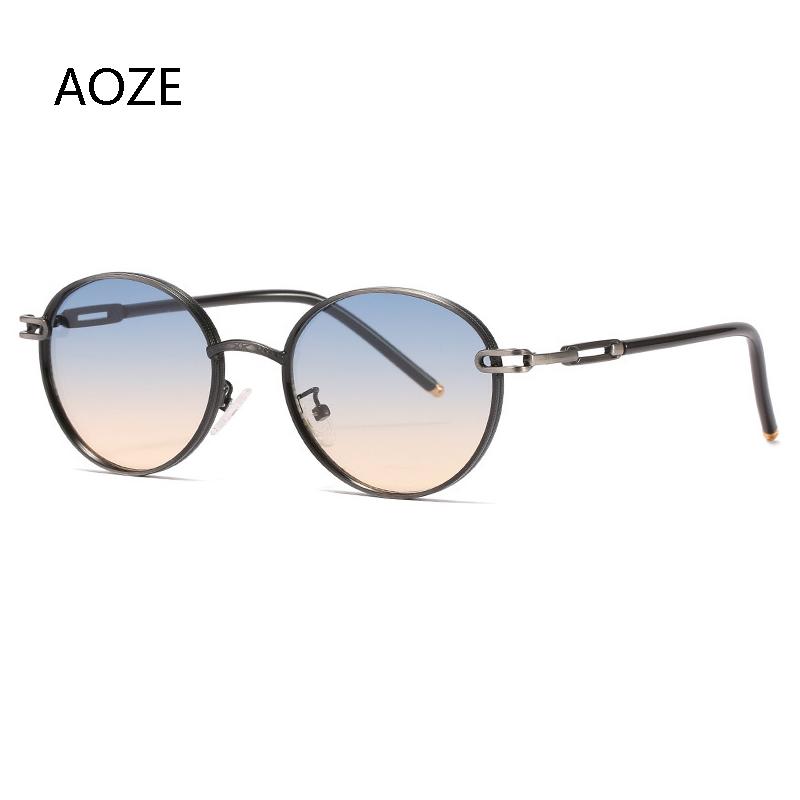 AOZE2021 Classic Vintage Round Sunglasses Men Brand Designer Sun Glasses Women Metal Frame Black lens Eyewear Driving Sunglasses
AOZE2021 Classic Vintage Round Sunglasses Men Brand Designer Sun Glasses Women Metal Frame Black lens Eyewear Driving Sunglasses