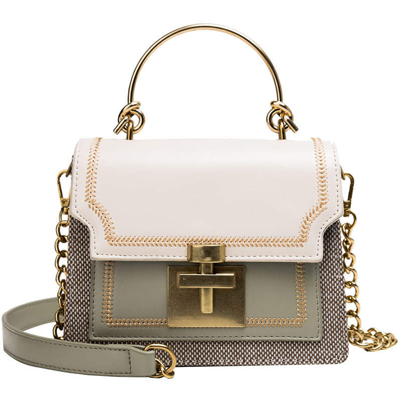Ladies splicing collision color design shoulder bag versatile fashion inclined cross bag portable square temperament handbag, Black
Ladies splicing collision color design shoulder bag versatile fashion inclined cross bag portable square temperament handbag, Black