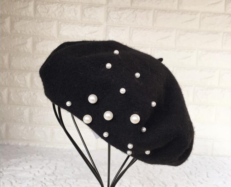 100% Wool High Quality Beret New Beautiful Beret Femme Cute Cool Pearls Hat Women Solid Color Hats For Women For 2020, Black
100% Wool High Quality Beret New Beautiful Beret Femme Cute Cool Pearls Hat Women Solid Color Hats For Women For 2020, Black