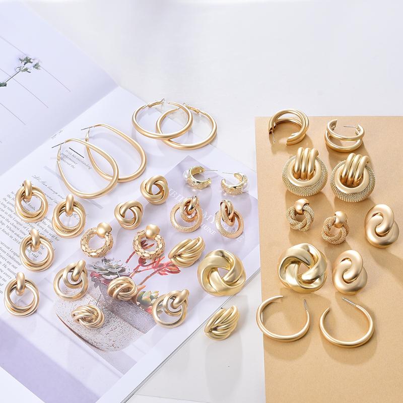Ztech New Matte Gold Color Earrings For Women Korean Round Geometric Stud Statement Earrings Fashion Party Jewelry Wholesale
Ztech New Matte Gold Color Earrings For Women Korean Round Geometric Stud Statement Earrings Fashion Party Jewelry Wholesale