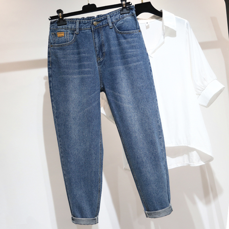 Boyfriend Jeans For Women High Waist Loose Plus Size Streetwear Female Denim Harem Pants 5XL 201102