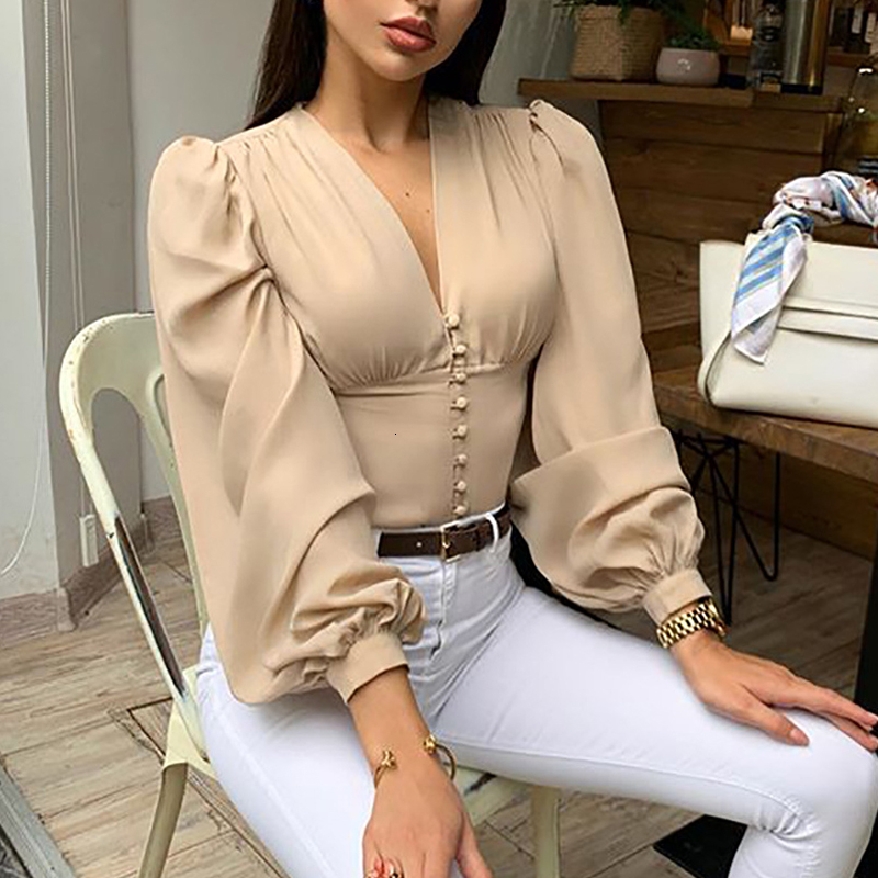 2021 New Sping v Neck Single Breasted Blouses Women Casual Long Lantern Sleeve Office Blouse Female Fashion Work Tops Chic Shirt Emj7, Apricot
2021 New Sping v Neck Single Breasted Blouses Women Casual Long Lantern Sleeve Office Blouse Female Fashion Work Tops Chic Shirt Emj7, Apricot