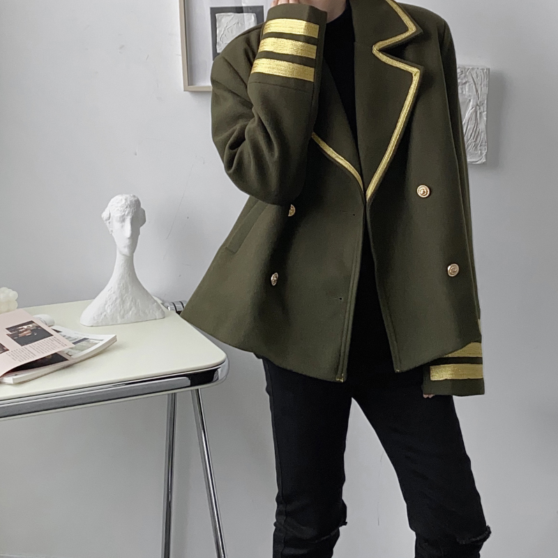 2020 Male Portrait Double Breasted Military-style Wool Short Suit Men's Vintage Streetwear Fashion Jacket Outerwear Aoig, W2931 green
2020 Male Portrait Double Breasted Military-style Wool Short Suit Men's Vintage Streetwear Fashion Jacket Outerwear Aoig, W2931 green