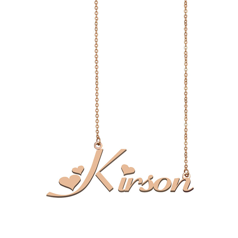 Kirson Name Necklace Custom Nameplate Pendant for Women Girls Birthday Gift Kids Best Friends Jewelry 18k Gold Plated Stainless Steel, Silver
Kirson Name Necklace Custom Nameplate Pendant for Women Girls Birthday Gift Kids Best Friends Jewelry 18k Gold Plated Stainless Steel, Silver