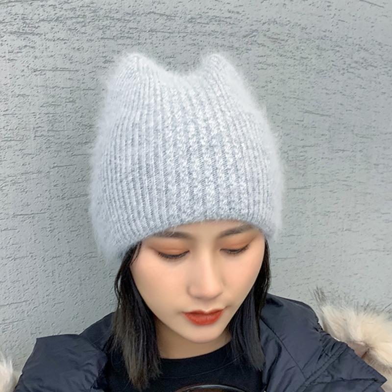 Winter Knitted Beanie Hat Cute Kitty Ears Furry Faux Wool Skull Cap Ear Warmer 649C, White
Winter Knitted Beanie Hat Cute Kitty Ears Furry Faux Wool Skull Cap Ear Warmer 649C, White