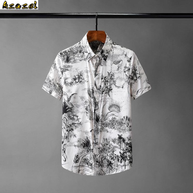 Azazel 100% Cotton Mens Shirts Luxury Digital Printing Short Sleeve Casual Mens Dress Shirts Plus Size 4xl Slim Fit Male, White
Azazel 100% Cotton Mens Shirts Luxury Digital Printing Short Sleeve Casual Mens Dress Shirts Plus Size 4xl Slim Fit Male, White