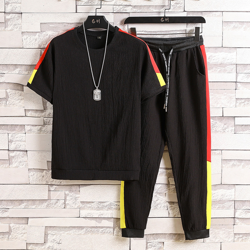 2020 Sweatsuit Men's Tracksuit Summer Men Set Short Sleeve T Shirts Hip Hop Tops+ Joggers Pants Male Black Sportswear Sets -3XL Y1209, Gray
2020 Sweatsuit Men's Tracksuit Summer Men Set Short Sleeve T Shirts Hip Hop Tops+ Joggers Pants Male Black Sportswear Sets -3XL Y1209, Gray