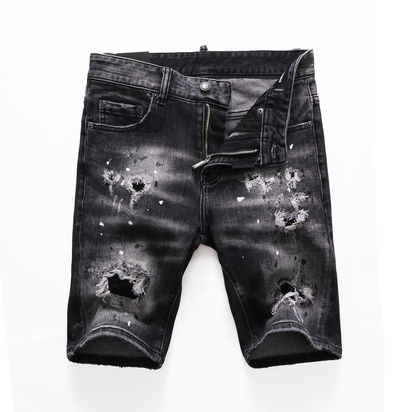 2021 spring and summer trend wash low waist small feet patch beggar college student nightclub D2 men's jeans short, Black
2021 spring and summer trend wash low waist small feet patch beggar college student nightclub D2 men's jeans short, Black