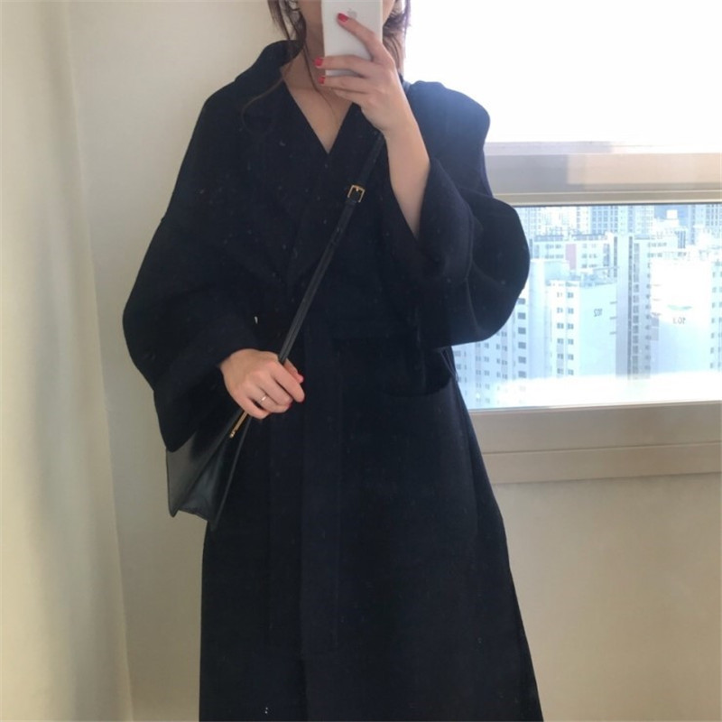 2021 New Autumn Korean Women's Winter Jacket Elegant Wool Yellow Ginger Loose Lapel Belt Long Waist Trench Coat QWZ0, Black
2021 New Autumn Korean Women's Winter Jacket Elegant Wool Yellow Ginger Loose Lapel Belt Long Waist Trench Coat QWZ0, Black