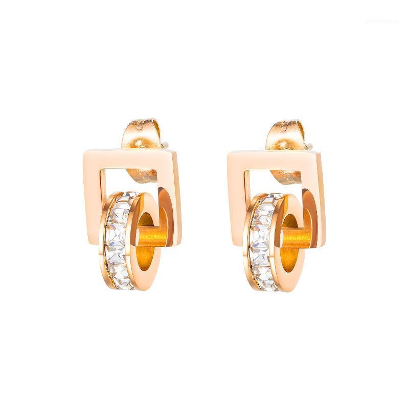 Stud European Selling Square And Round Shape Rose Gold Color Simple Style Women Earrings, Golden;silver
Stud European Selling Square And Round Shape Rose Gold Color Simple Style Women Earrings, Golden;silver
