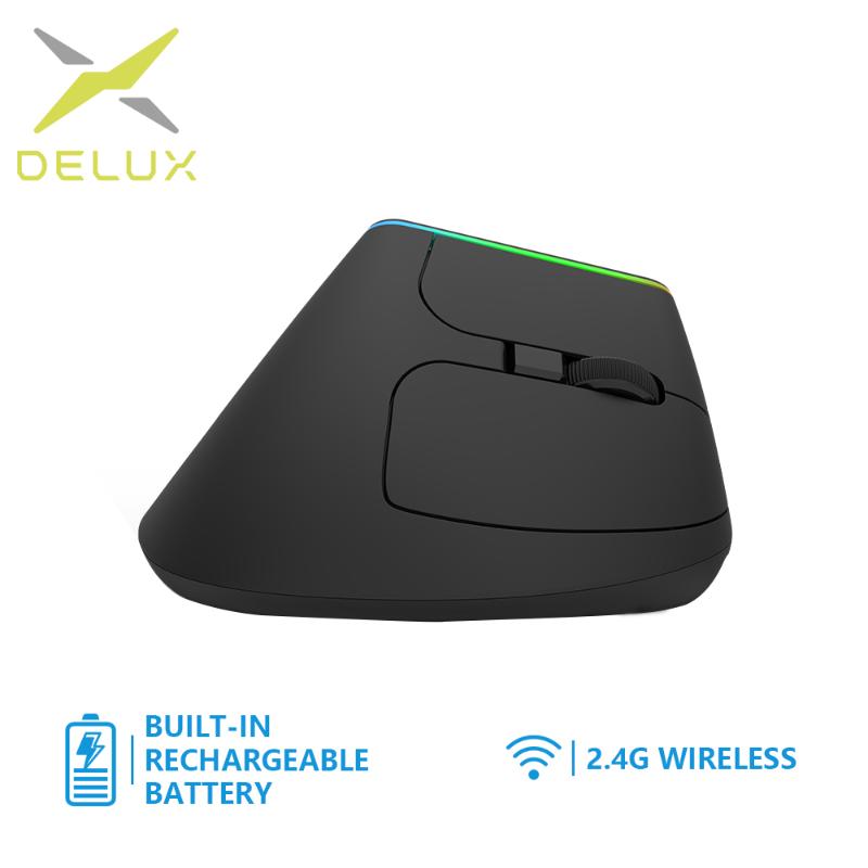 Delux M618D Ergonomic Vertical Mouse rechargeable Wireless 2.4GHz Gaming Mouse RGB 1600 DPI Vertical Mice For PC Laptop
Delux M618D Ergonomic Vertical Mouse rechargeable Wireless 2.4GHz Gaming Mouse RGB 1600 DPI Vertical Mice For PC Laptop