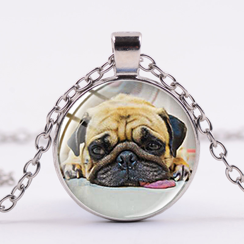 Vintage Dog Photo Necklace Black Bronze Little Dog Pug Samo Cute Photo Design Glass Crystal Pendant Necklaces for Friend
Vintage Dog Photo Necklace Black Bronze Little Dog Pug Samo Cute Photo Design Glass Crystal Pendant Necklaces for Friend