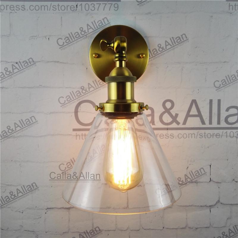 vintage E27 wall Sconce with Funnel Flared Glass Shade Wall lighting Lamp antique brass edison vintage retro lamp
vintage E27 wall Sconce with Funnel Flared Glass Shade Wall lighting Lamp antique brass edison vintage retro lamp