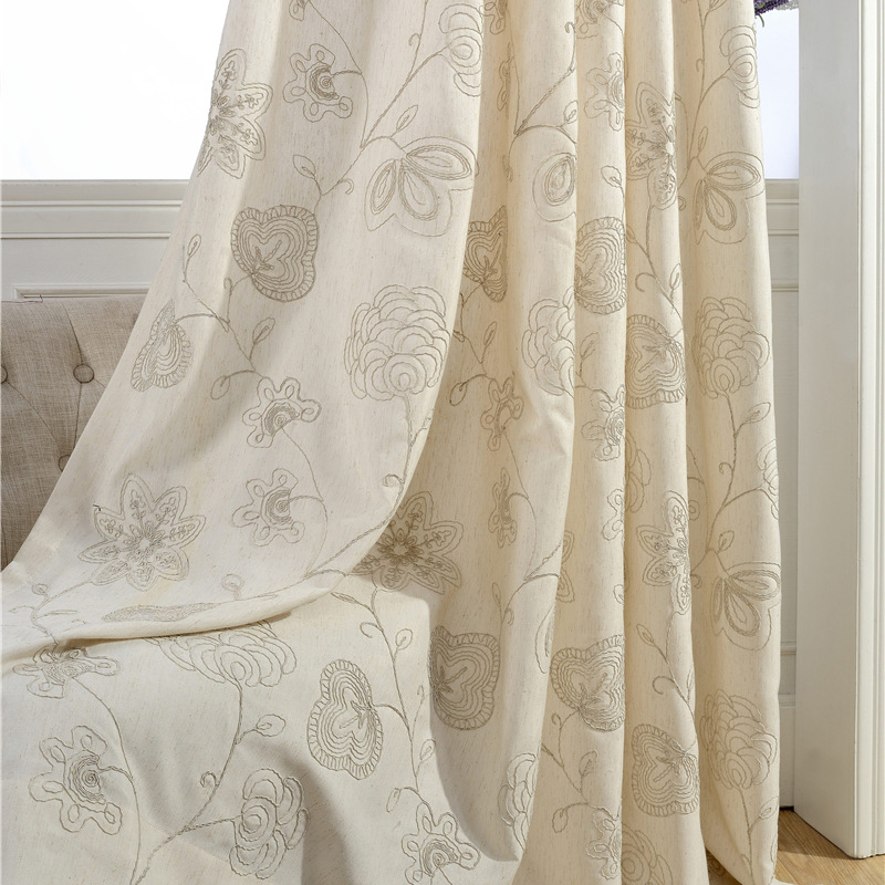 Simple Modern Pastoral American-Style Village Style Curtain Cotton and Linen Embroidered Curtains for Living Room Bedroom, Curtain2
Simple Modern Pastoral American-Style Village Style Curtain Cotton and Linen Embroidered Curtains for Living Room Bedroom, Curtain2
