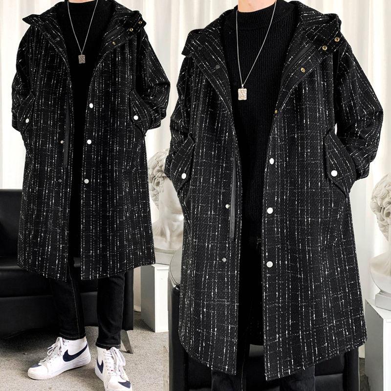 Korean Style Long Woolen Coat Men's Fashion Retro Casual Oversize Woolen Coat Men Wild Loose Trench Overcoat Mens -3XL, Black
Korean Style Long Woolen Coat Men's Fashion Retro Casual Oversize Woolen Coat Men Wild Loose Trench Overcoat Mens -3XL, Black
