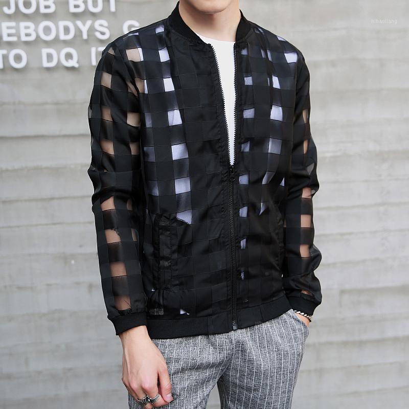 Men Summer Jackets Fashion Bomber Style Plaid Transparent Sunscreen Jacket Coat Men Black White Breathable Male Windbreaker Man1
Men Summer Jackets Fashion Bomber Style Plaid Transparent Sunscreen Jacket Coat Men Black White Breathable Male Windbreaker Man1