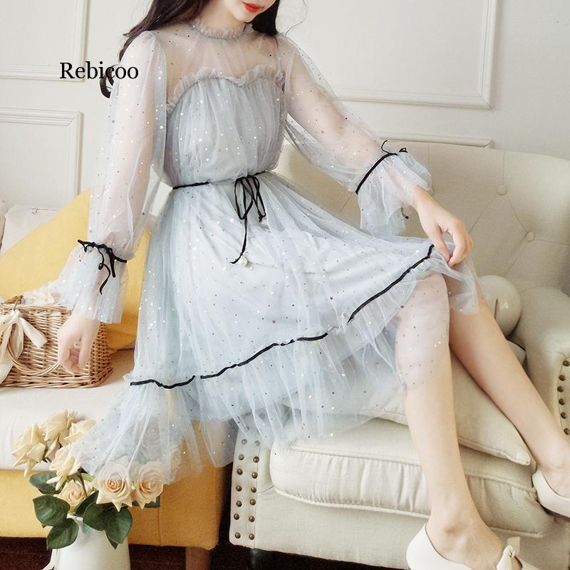 Elegant lace mesh perspective Sequin dress women Korean chic ruffles bling spring party dress Casual solid night dresses, Pink
Elegant lace mesh perspective Sequin dress women Korean chic ruffles bling spring party dress Casual solid night dresses, Pink