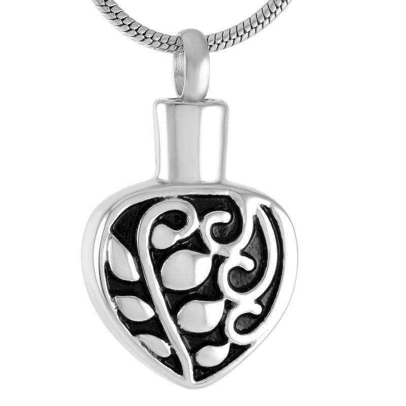 IJD9619 Stainless Steel Leaf Carved Heart Shaped Casket Cremation Ashes Souvenir Pendant Necklace Keepsake Necklace Jewelry 
IJD9619 Stainless Steel Leaf Carved Heart Shaped Casket Cremation Ashes Souvenir Pendant Necklace Keepsake Necklace Jewelry