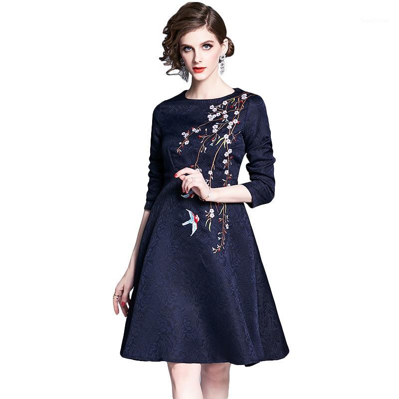 Spring Vintage O-Neck Three Quarter Sleeve Knee Length Dress Lace Patchwork Dresses Jacquard Embroidery Lady Dress Vestido1, Xaq384
Spring Vintage O-Neck Three Quarter Sleeve Knee Length Dress Lace Patchwork Dresses Jacquard Embroidery Lady Dress Vestido1, Xaq384