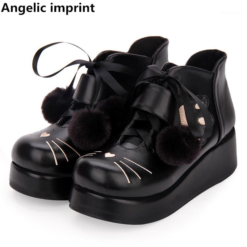 Angelic imprint mori girl Women sweet ankle boots lady lolita Boots woman mid heels pumps wedges shoes cat face Fleeces inside1, Pu inside
Angelic imprint mori girl Women sweet ankle boots lady lolita Boots woman mid heels pumps wedges shoes cat face Fleeces inside1, Pu inside