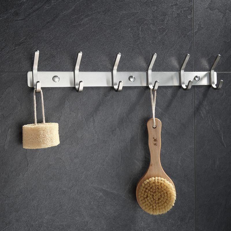 6 Hooks Stainless Steel Hook Rail Home Rustproof Towel Hooks for Hanging Kitchen Tools Bathroom Towels
6 Hooks Stainless Steel Hook Rail Home Rustproof Towel Hooks for Hanging Kitchen Tools Bathroom Towels