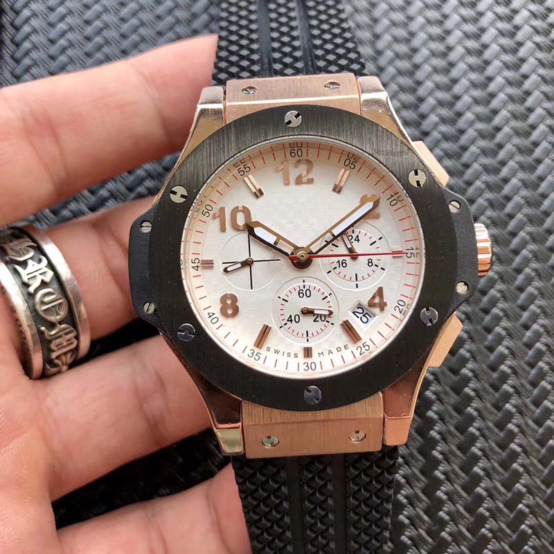 2022 New Soft Rubber Strap Sport Men's Watches High Quality Ceramic Bezel Japanese VK Quartz Chronograph Watch Luxury Top Bang Montre de lux, Color 7
2022 New Soft Rubber Strap Sport Men's Watches High Quality Ceramic Bezel Japanese VK Quartz Chronograph Watch Luxury Top Bang Montre de lux, Color 7