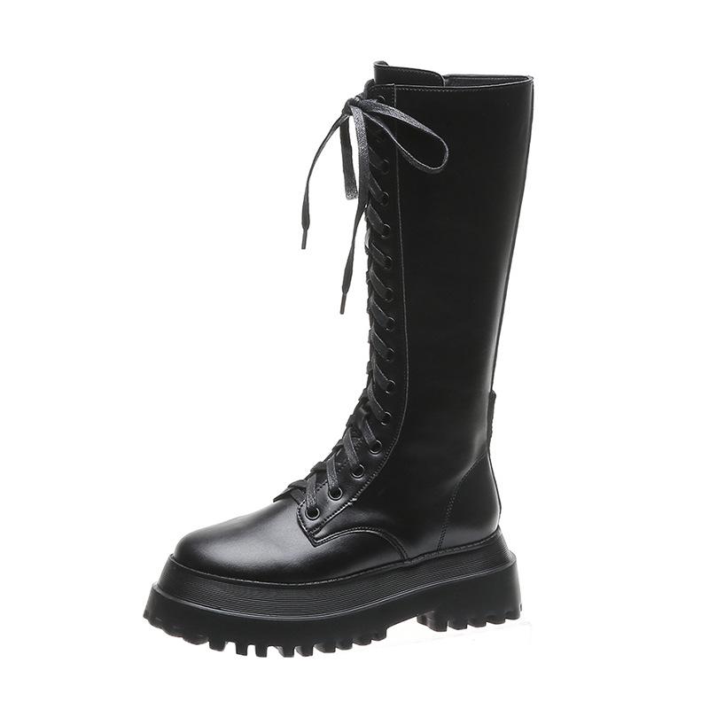 New Black PU Leather Platform Boots Women Autumn Thick Heels Knee High Booties Fashion Woman Lace Up Motorcycle Botas Female
New Black PU Leather Platform Boots Women Autumn Thick Heels Knee High Booties Fashion Woman Lace Up Motorcycle Botas Female