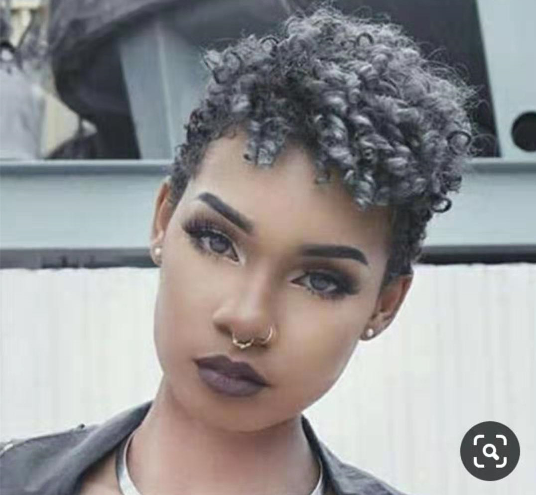 Diva Real hair Salt and pepper silver grey hair Wigs for Black Women Short Hairstyles for Women machine made human Colorful afro kinky