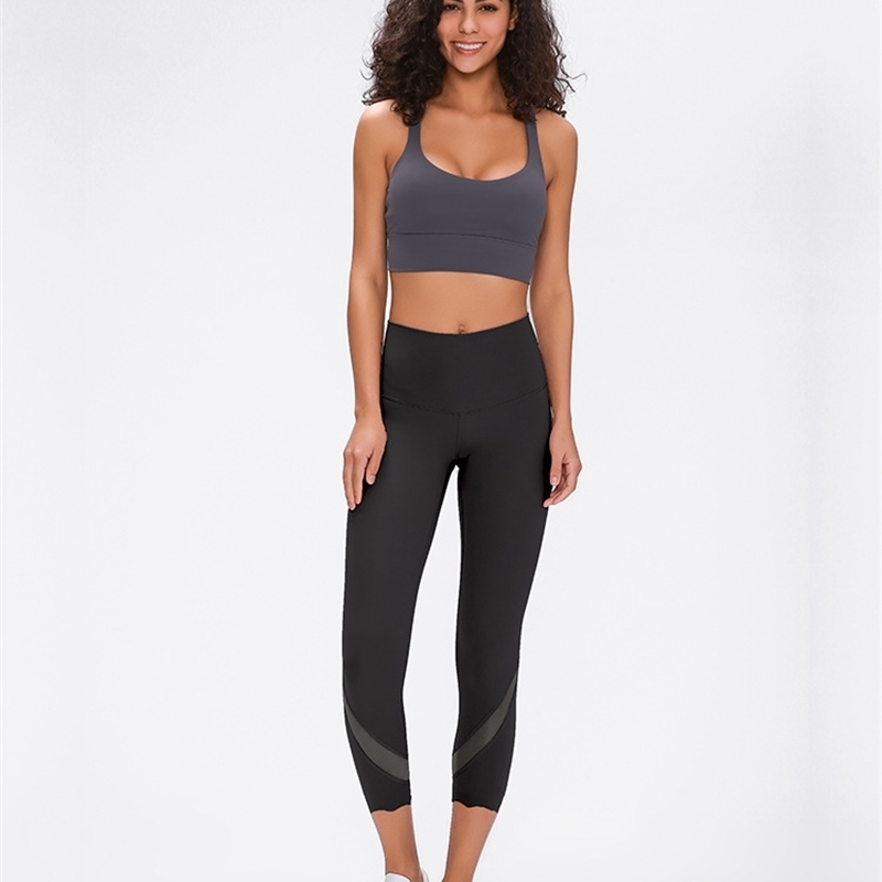 Women high Waist Leopard camo print capris sports sexy 4 way stretch Fabric leggings skinny pants 201103