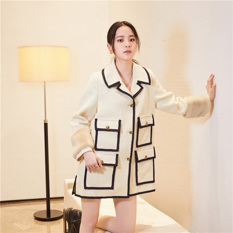 New Track 2021 Women's Winter Rude Coats Outerwear Sweet Pockets Mixtures of Wool Clothes Tmat, Picture color
New Track 2021 Women's Winter Rude Coats Outerwear Sweet Pockets Mixtures of Wool Clothes Tmat, Picture color