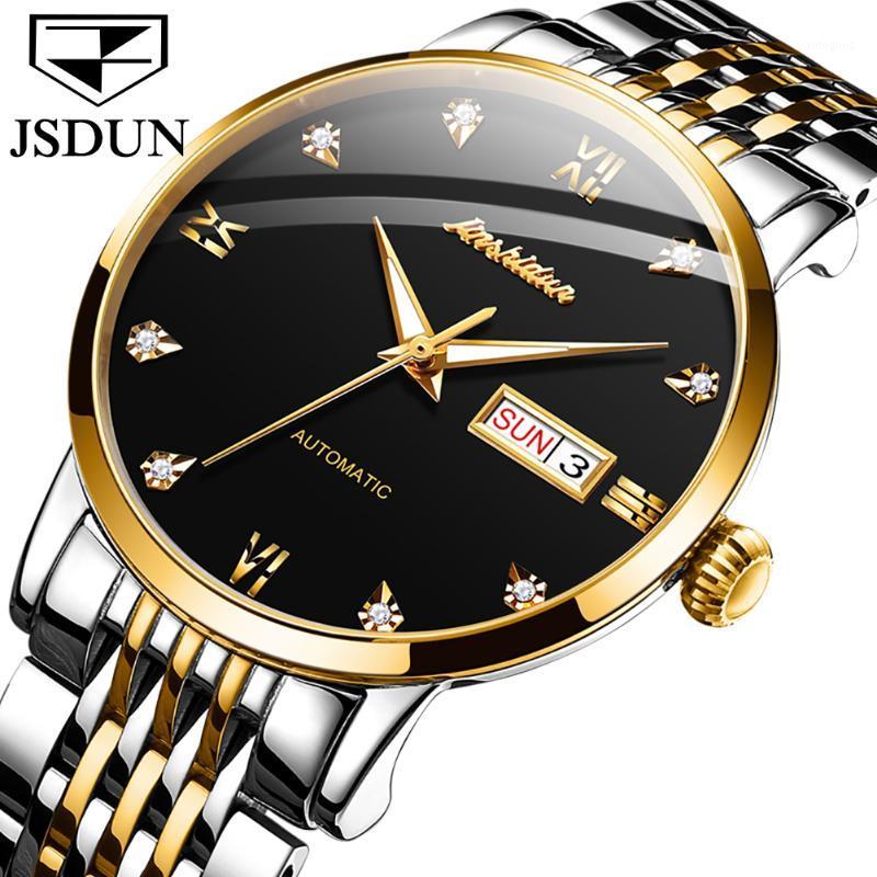 Wristwatches Men Full Automatic Mechanical Watches Fashion Waterproof Calendar Date Week Diamond Stainless Steel Strap Male Wristwatch Clock, Brown leather white
Wristwatches Men Full Automatic Mechanical Watches Fashion Waterproof Calendar Date Week Diamond Stainless Steel Strap Male Wristwatch Clock, Brown leather white