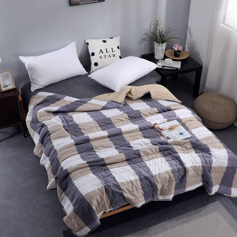 Summer Washed Cotton Air-conditioning Quilt Soft Breathable Blanket Light Thin Stripe Printed Comforter Bed Cover Home Bedding1, 07
Summer Washed Cotton Air-conditioning Quilt Soft Breathable Blanket Light Thin Stripe Printed Comforter Bed Cover Home Bedding1, 07