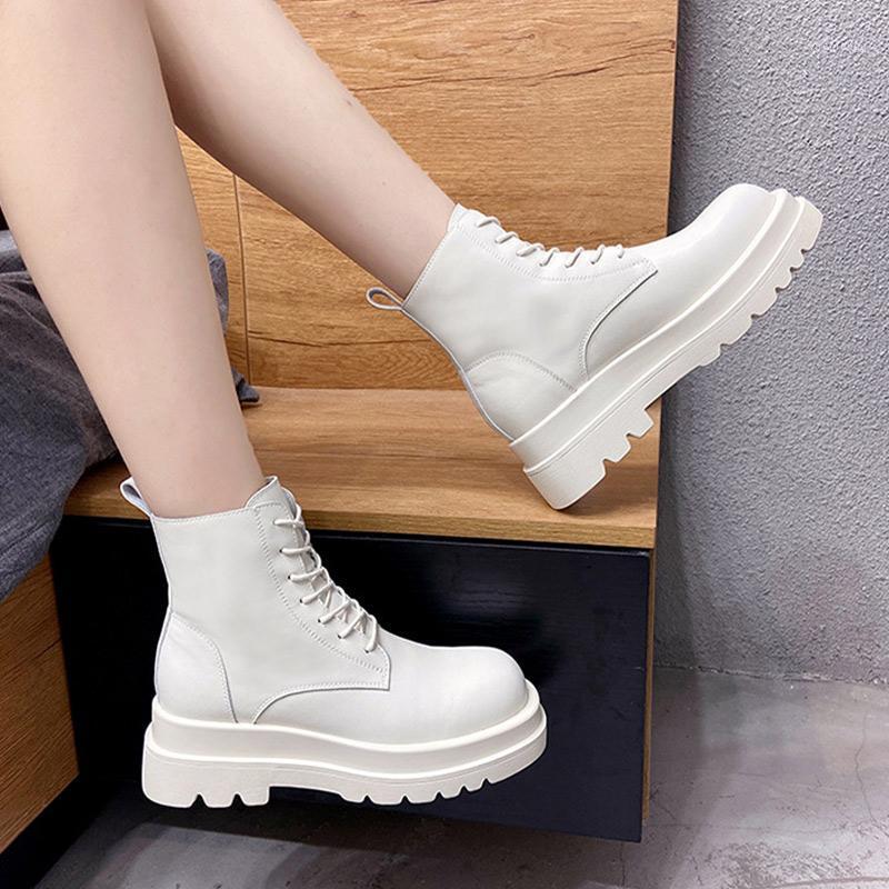 Woman Leather Ankle Boots Lace Up Female Shoes Thick Heels Ladies Short Boots Winter Warm Platform Heels Footwear1, Beige
Woman Leather Ankle Boots Lace Up Female Shoes Thick Heels Ladies Short Boots Winter Warm Platform Heels Footwear1, Beige