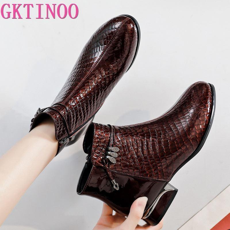 GKTINOO Fashion Women Boots Pointed Toe Genuine Leather Ankle Boots 2021 Winter Warm Fur Plush Women Shoes Big Size 431, Black no plush
GKTINOO Fashion Women Boots Pointed Toe Genuine Leather Ankle Boots 2021 Winter Warm Fur Plush Women Shoes Big Size 431, Black no plush