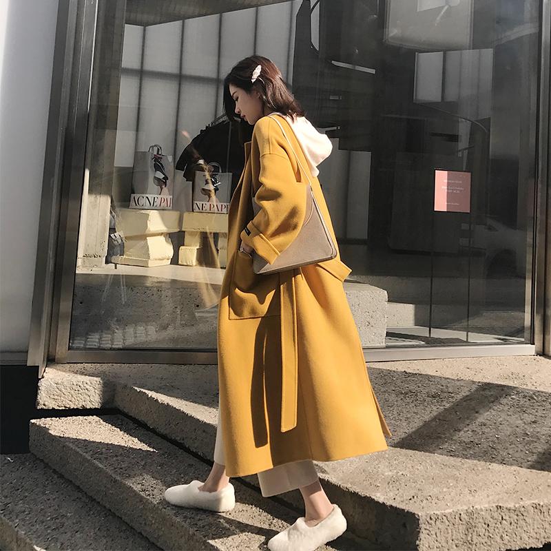Dahuayuan 2020 new popular Korean version of the winter women's long section yellow cashmere double-sided coat Nizi coat
Dahuayuan 2020 new popular Korean version of the winter women's long section yellow cashmere double-sided coat Nizi coat