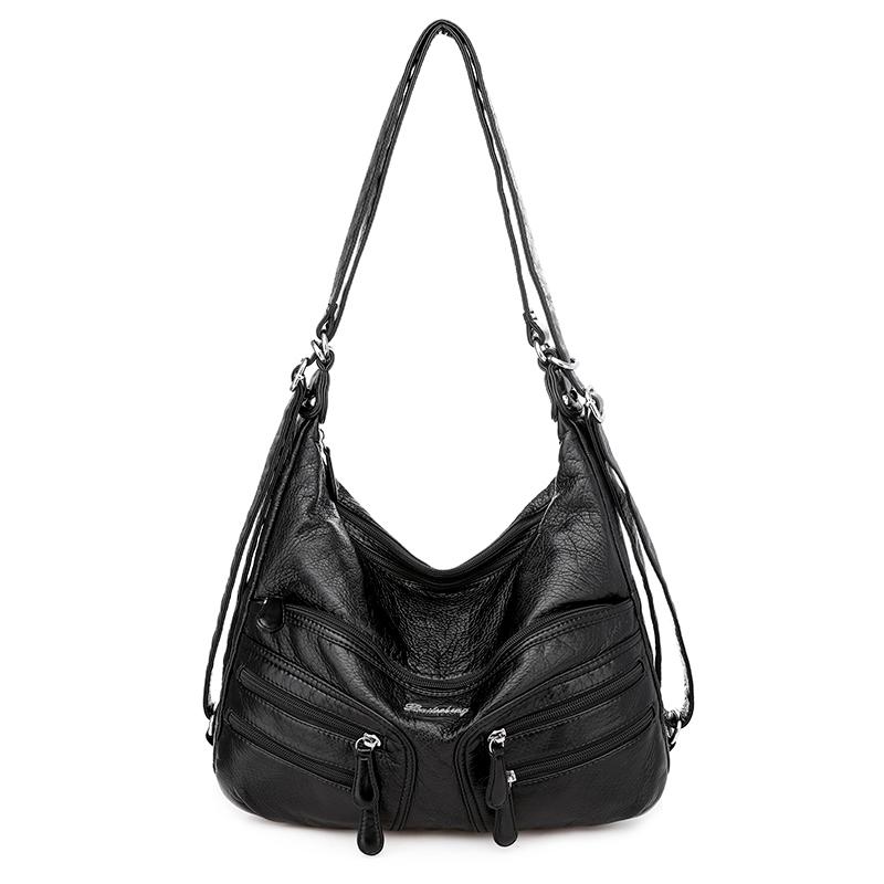 Leather Multifunction Women Bags Fashion Female Large Capacity School Bag High Quality Women Shoulder Bags 2021, Black
Leather Multifunction Women Bags Fashion Female Large Capacity School Bag High Quality Women Shoulder Bags 2021, Black