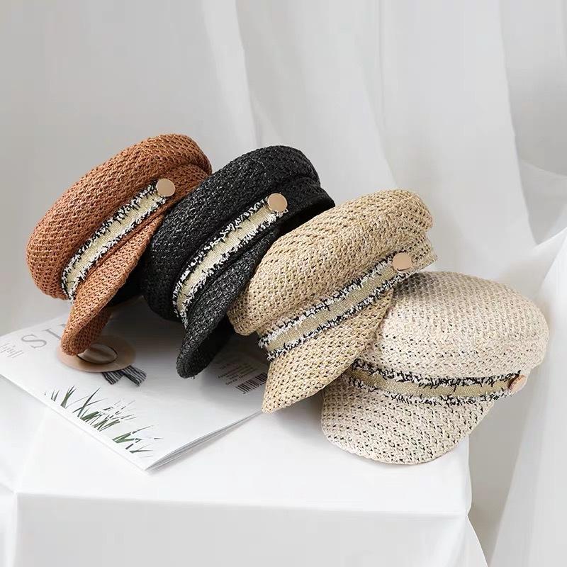 2021 New Spring Summer Tide Hat Ladies Japanese Octagonal Cap Small Fragrance Hollow Retro Navy Hat Outdoor Beret Straw Hats, Black
2021 New Spring Summer Tide Hat Ladies Japanese Octagonal Cap Small Fragrance Hollow Retro Navy Hat Outdoor Beret Straw Hats, Black