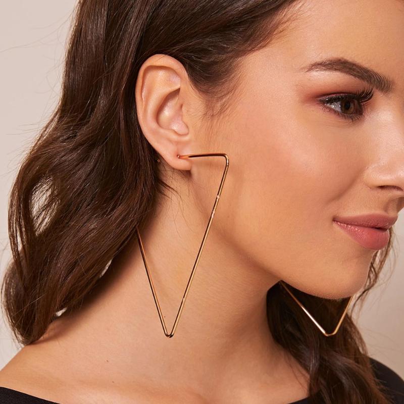 IngeSight.Z Vintage Exaggerated Geometric Triangle Hoop Earrings Statement Gold Color Metal Big Loop Earrings for Women Jewelry
IngeSight.Z Vintage Exaggerated Geometric Triangle Hoop Earrings Statement Gold Color Metal Big Loop Earrings for Women Jewelry