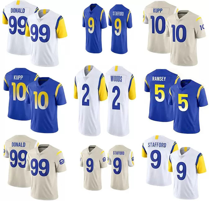 10 Cooper Kupp 99 Aaron Donald 9 Matthew Stafford Football Jersey 5 Jalen Ramsey 2 Robert Woods Mens Jersey, Picture
10 Cooper Kupp 99 Aaron Donald 9 Matthew Stafford Football Jersey 5 Jalen Ramsey 2 Robert Woods Mens Jersey, Picture