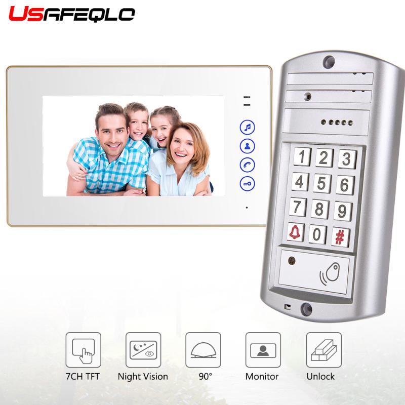 Wired 7" Color Screen Monitor Video Door Phone Intercom System Outdoor RFID Door Camera Support Electric Mechanical Lock
Wired 7" Color Screen Monitor Video Door Phone Intercom System Outdoor RFID Door Camera Support Electric Mechanical Lock