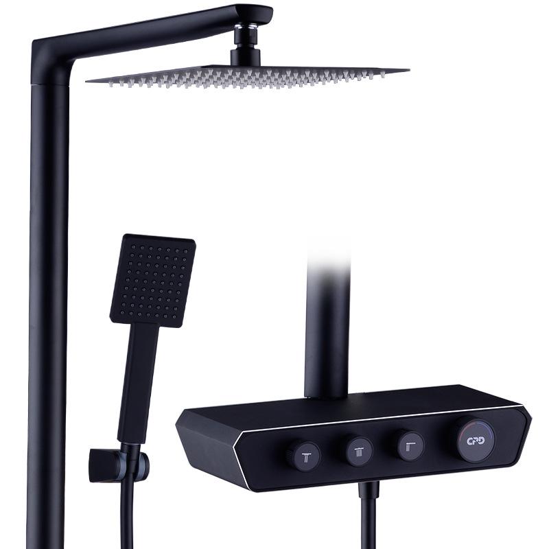 Bathroom Shower Set Black Bathroom Shower Faucet Set Wall Mounted Hot and Cold Mixer Taps 3-Mode Outlet 10" Head 20121001
Bathroom Shower Set Black Bathroom Shower Faucet Set Wall Mounted Hot and Cold Mixer Taps 3-Mode Outlet 10" Head 20121001