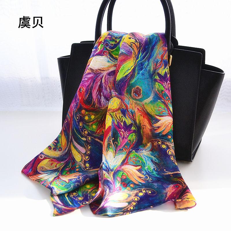 Printed long scarf women sunscreen soft thin silk scarf color feathered flowers scarves wrap shawl hijab bandana gift for lady
Printed long scarf women sunscreen soft thin silk scarf color feathered flowers scarves wrap shawl hijab bandana gift for lady