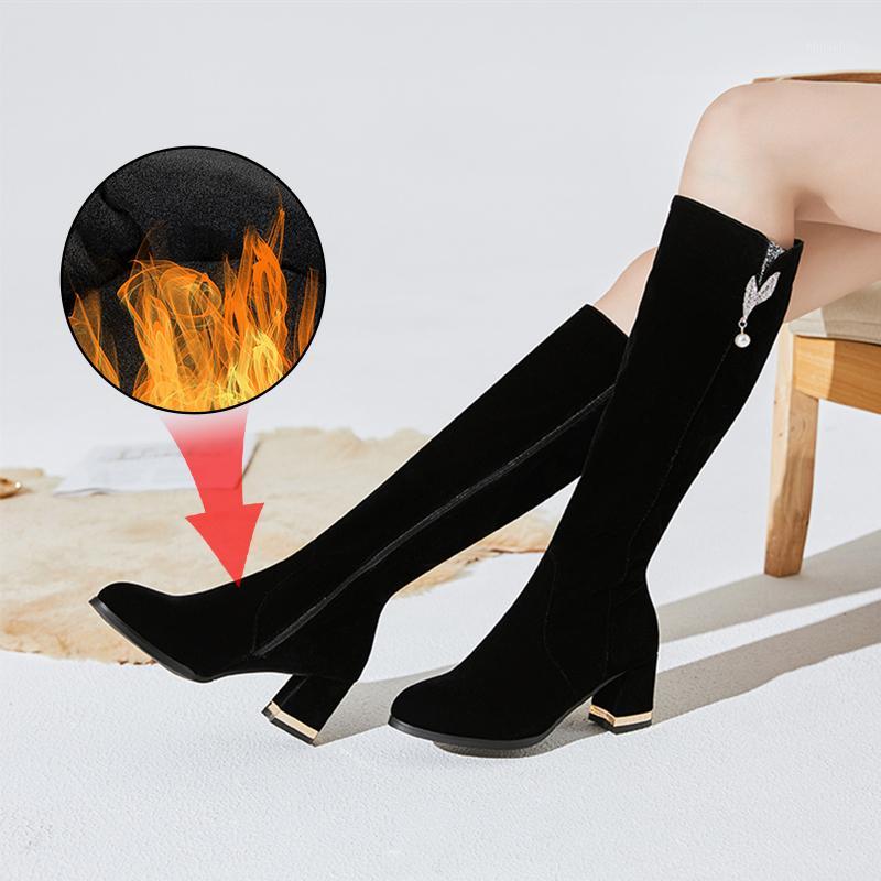Plus Size 34-43 2020 Fashion High Heels Women Knee High Boots Nubuck Leather Office Ladies Dress Shoes Autumn Winter Boots Woman1, Black
Plus Size 34-43 2020 Fashion High Heels Women Knee High Boots Nubuck Leather Office Ladies Dress Shoes Autumn Winter Boots Woman1, Black