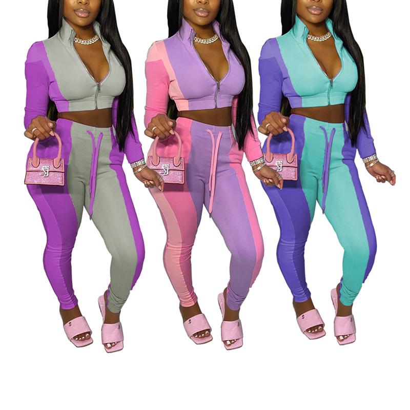 2020 Autumn Winter Women Casual Sports Fashion Skinny Patchwork Two Piece Set Sweatshirts and Pants Tracksuit Sweatsuit Outfits, Pink
2020 Autumn Winter Women Casual Sports Fashion Skinny Patchwork Two Piece Set Sweatshirts and Pants Tracksuit Sweatsuit Outfits, Pink