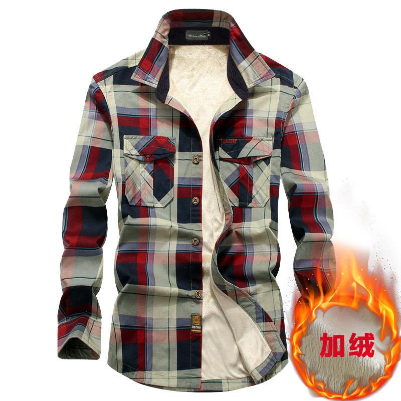 Autumn Winter Shirts for Men Fleece Thick Warm Mens Shirts Pure Cotton Plaid Chemise Homme Casual Men's Clothing -4XL, Red plaid
Autumn Winter Shirts for Men Fleece Thick Warm Mens Shirts Pure Cotton Plaid Chemise Homme Casual Men's Clothing -4XL, Red plaid
